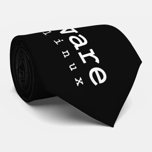 Slackware Linux-Stropdas - zwart Stropdas (Opgerold)