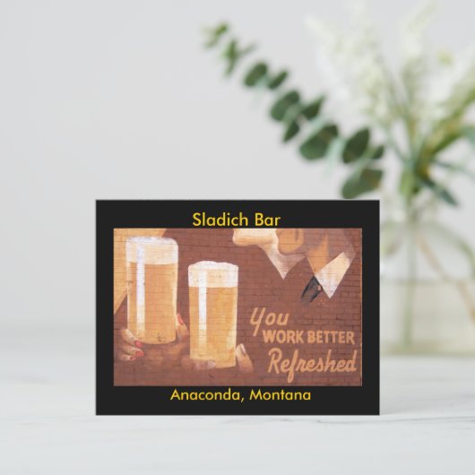 Sladich Bar Postcard Briefkaart (Staand voorkant)