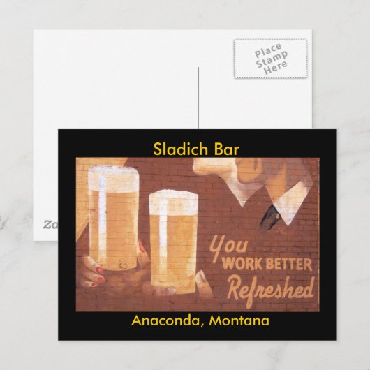 Sladich Bar Postcard Briefkaart (Voorkant / Achterkant)