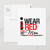 Slag bewustzijn ik heb rood lint Draag voor mijn m Briefkaart (Voorkant / Achterkant)