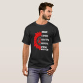 Slag bewustzijn Survivor Pride Strong Warrior 1 T-shirt (Voorkant volledig)