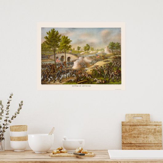 Slag bij Antietam, generaal McClellan 1862 Poster (Keuken)