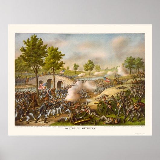 Slag bij Antietam, generaal McClellan 1862 Poster (Voorkant)