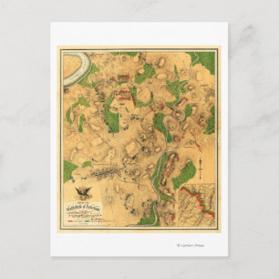 Slag bij Antietam - Panoramische Kaart voor de bur