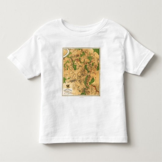 Slag bij Antietam - Panoramische Kaart voor de bur Kinder Shirts (Voorkant)