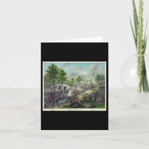 Slag bij Antietam schilderij Burgeroorlog Slag Kaart