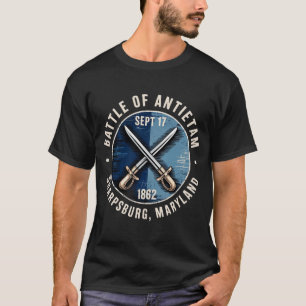 Slag bij Antietam T-Shirt Geschiedenis van de Burg