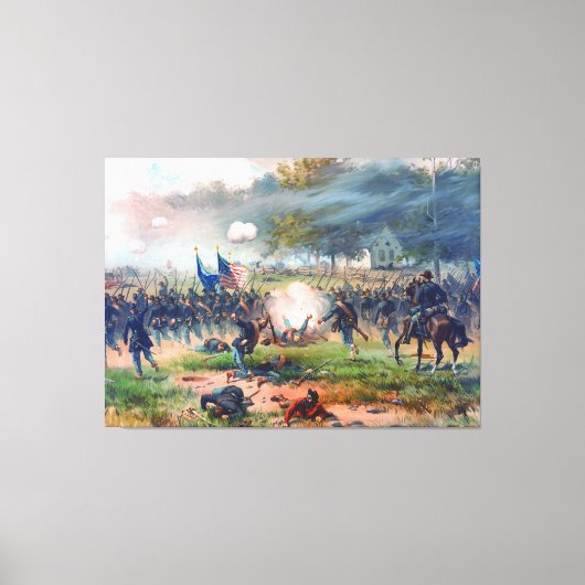 Slag bij Antietam Thure de Thulstrup 1887 Herstel Canvas Afdruk (Voorkant)