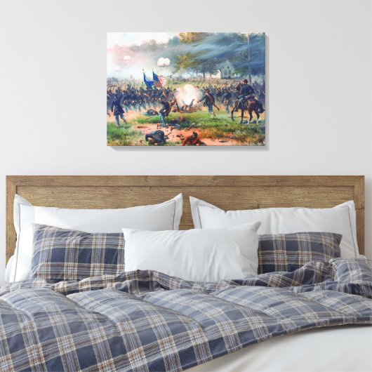 Slag bij Antietam Thure de Thulstrup 1887 Herstel Canvas Afdruk (Insitu (Slaapkamer))