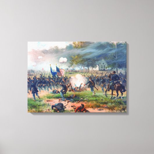 Slag bij Antietam Thure de Thulstrup 1887 Herstel Canvas Afdruk (Voorkant)