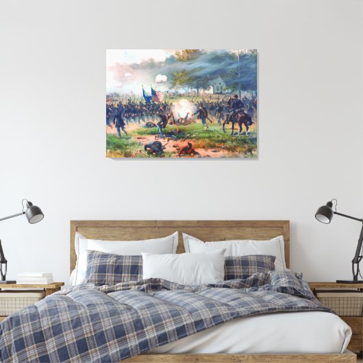 Slag bij Antietam Thure de Thulstrup 1887 Herstel Canvas Afdruk (Insitu (Slaapkamer))