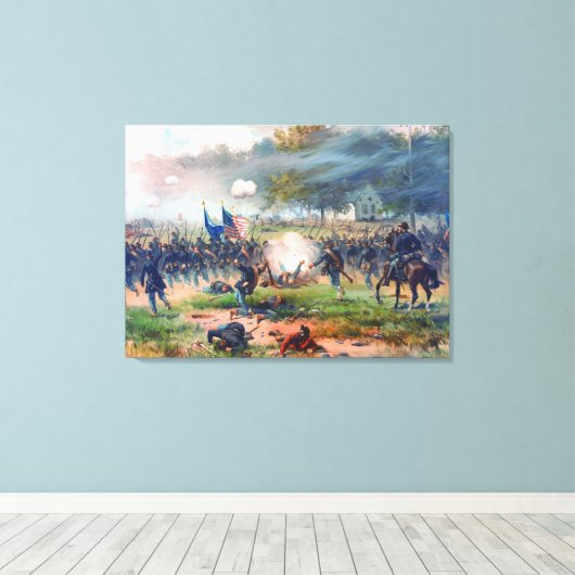 Slag bij Antietam Thure de Thulstrup 1887 Herstel Canvas Afdruk (Insitu (Houten vloer))