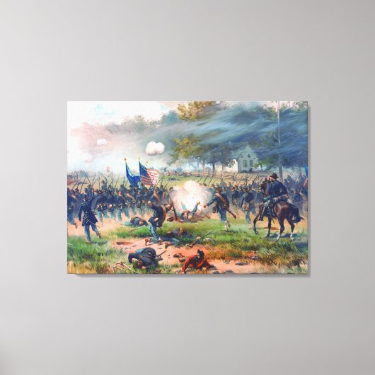 Slag bij Antietam Thure de Thulstrup 1887 Herstel Canvas Afdruk (Voorkant)