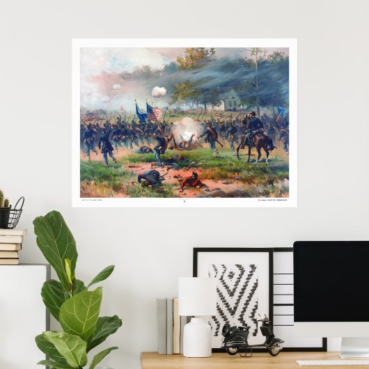 Slag bij Antietam Thure de Thulstrup 1887 Herstel Poster (Thuiskantoor)