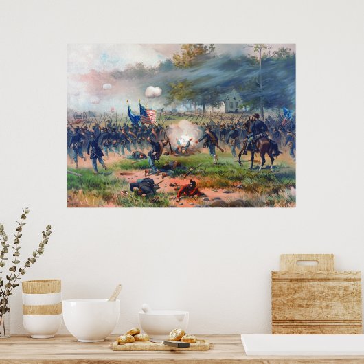 Slag bij Antietam Thure de Thulstrup 1887 Herstel Poster (Keuken)