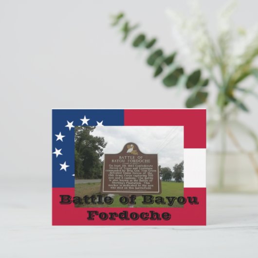 Slag bij Bayou Fordoche Briefkaart (Staand voorkant)