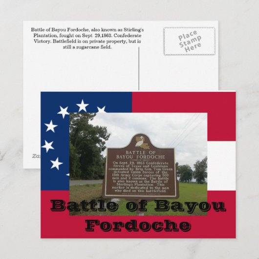 Slag bij Bayou Fordoche Briefkaart (Voorkant / Achterkant)