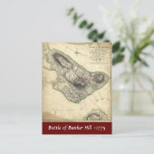 Slag bij Bunker Hill -1775 Briefkaart (Staand voorkant)