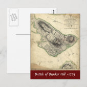 Slag bij Bunker Hill -1775 Briefkaart (Voorkant / Achterkant)