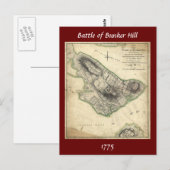 Slag bij Bunker Hill - Amerikaanse Revolutionaire Briefkaart (Voorkant / Achterkant)