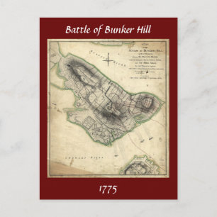 Slag bij Bunker Hill - Amerikaanse Revolutionaire Briefkaart
