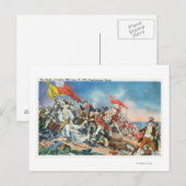 Slag bij Bunker Hill Scene - Charlestown, MA Briefkaart (Voorkant / Achterkant)
