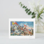 Slag bij Bunker Hill Scene - Charlestown, MA Briefkaart (Staand voorkant)