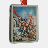 Slag bij Bunker Hill Scene - Charlestown, MA Metalen Ornament (Rechts)