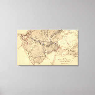 Slag bij Chancellorsville 2 Canvas Afdruk