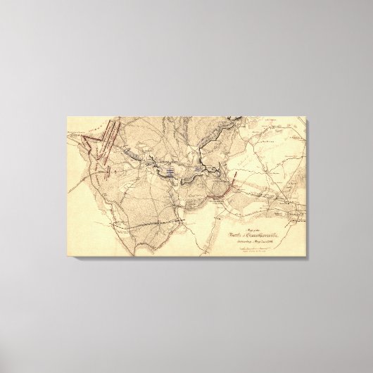 Slag bij Chancellorsville 2 Canvas Afdruk (Voorkant)
