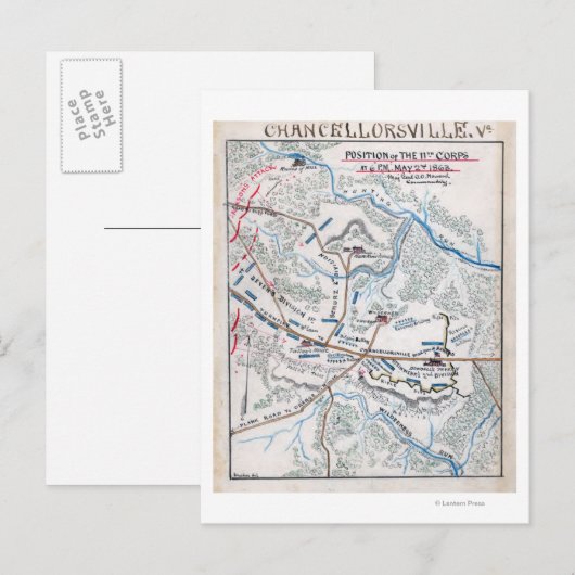 Slag bij Chancellorsville 3 Briefkaart (Voorkant / Achterkant)