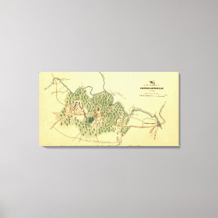 Slag bij Chancellorsville 3 Canvas Afdruk
