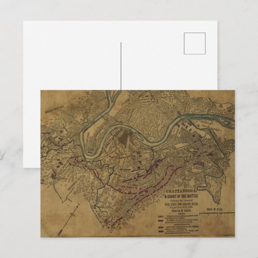 Slag bij Chattanooga Briefkaart (Voorkant / Achterkant)