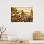 Slag bij Chattanooga door Kurz en Allison 1863 Poster (Keuken)