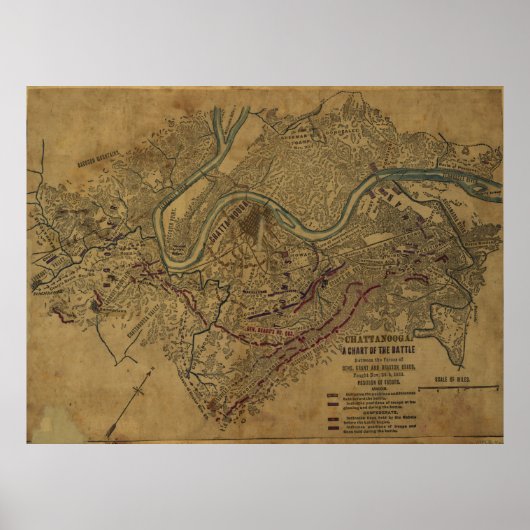 Slag bij Chattanooga Poster (Voorkant)