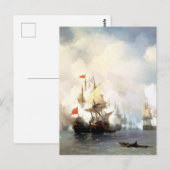 Slag bij Chios, Ivan Aivazovsky Briefkaart (Voorkant / Achterkant)