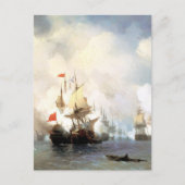Slag bij Chios, Ivan Aivazovsky Briefkaart (Voorkant)