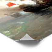 Slag bij Chios, Ivan Aivazovsky Poster (Hoek)