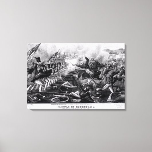 Slag bij Churubusco Canvas Afdruk (Voorkant)