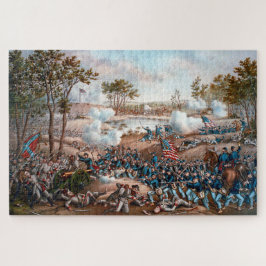 Slag bij Cold Harbor door Kurz en Allison 1888 Legpuzzel