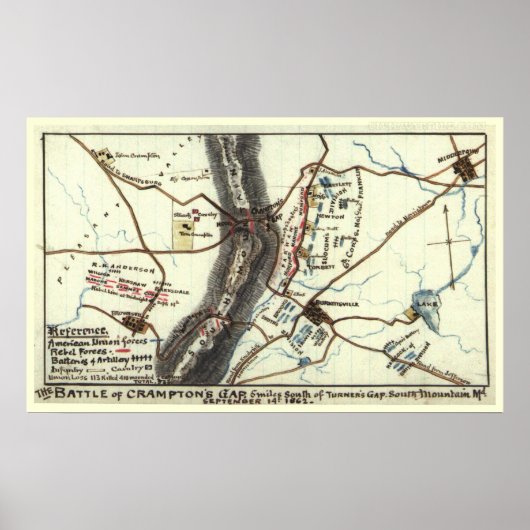 Slag bij Crampton's Gap Poster (Voorkant)