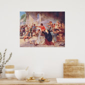 Slag bij de Alamo door Percy Moran Poster (Keuken)