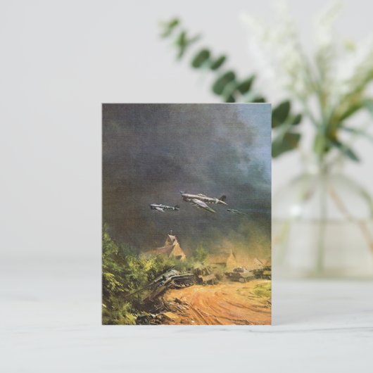 Slag bij de bevrijding van Frankrijk Briefkaart (Staand voorkant)