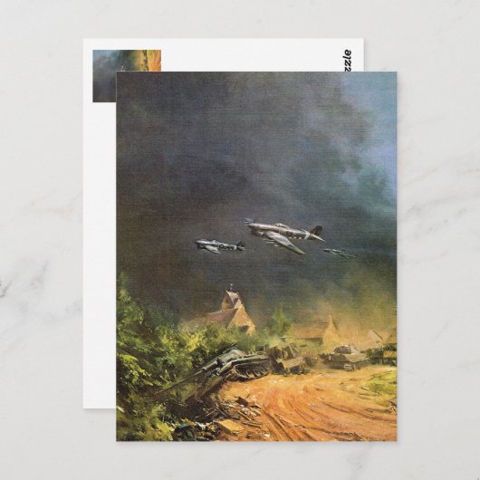 Slag bij de bevrijding van Frankrijk Briefkaart (Voorkant / Achterkant)