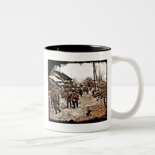Slag bij de Bulge Recon Tweekleurige Koffiemok (Rechts)