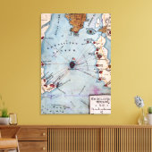 Slag bij de Fort Sumter - Panoramiek in de burgero Canvas Afdruk (Insitu (Woonkamer))