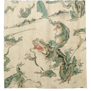 Slag bij de kikkers - Kawanabe Kyoto Douchegordijn