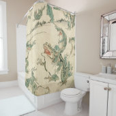 Slag bij de kikkers - Kawanabe Kyoto sai Douchegordijn (In situ)