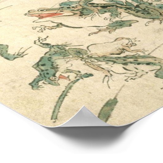 Slag bij de kikkers - Kawanabe Kyoto sai Poster (Hoek)