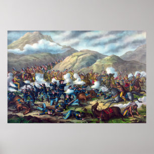 Slag bij de laatste standaard van de Big Horn Cust Poster